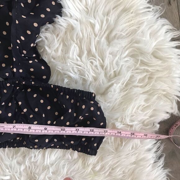 NWT For love N lemons crop top off shoulder dotted - Picture 7 of 8